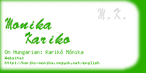 monika kariko business card