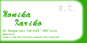 monika kariko business card